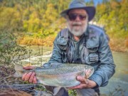 Hefty rainbow trout autumn